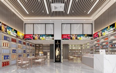 新中式烟酒店3D模型下载
